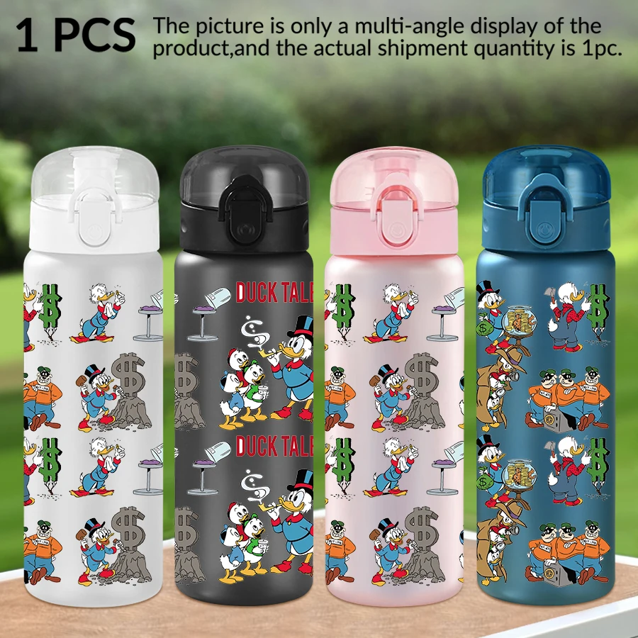 

1Pc Disney, Donald Duck, Money Pattern 26oz Plastic Water Bottle, Outdoor Sports Water Cup Birthday/Homecoming Gift
