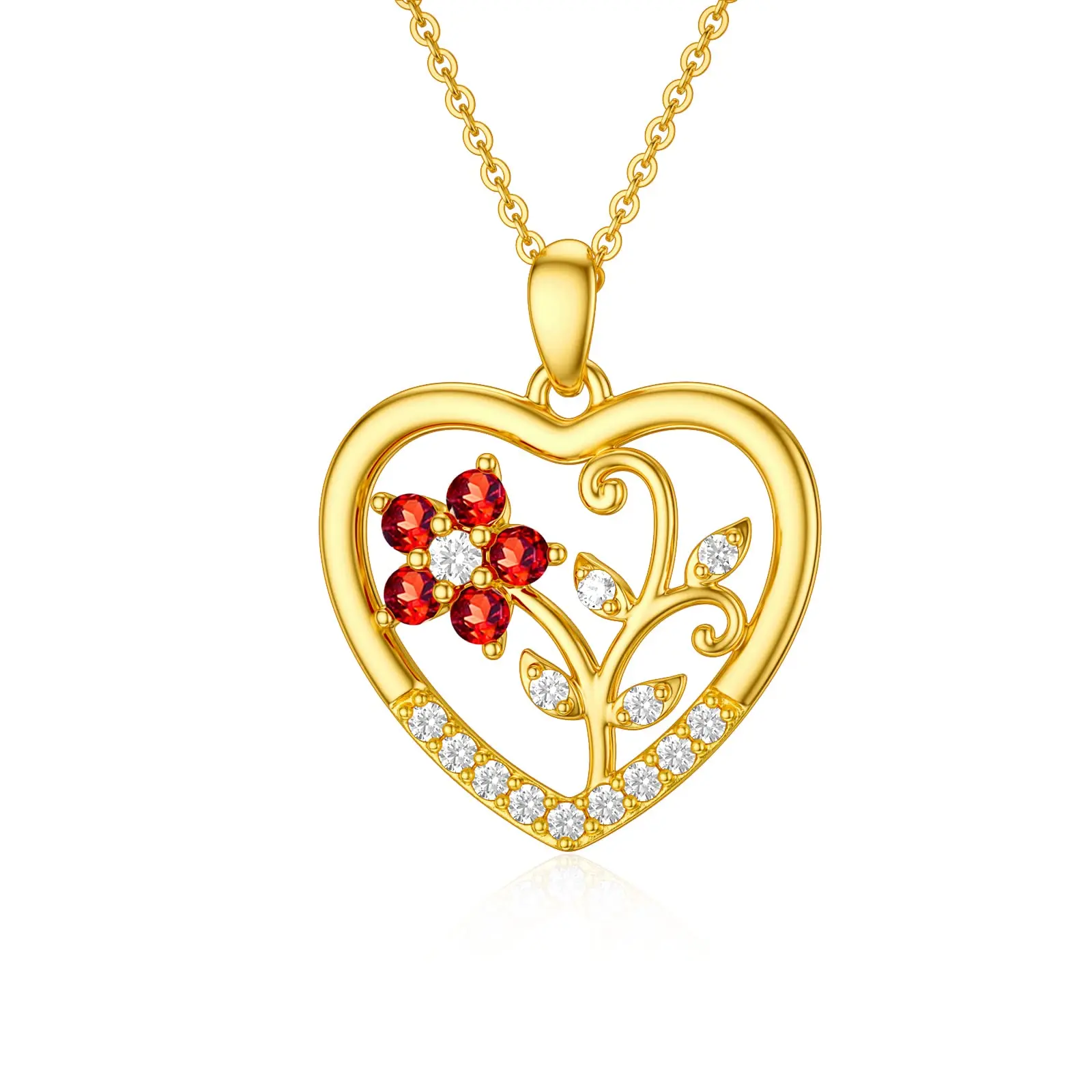 YFN 14K Real Gold Heart Drop Y Necklace for Women Yellow Gold Lifeline Pulse Heartbeat Pendant Necklace Jewerly Gifts