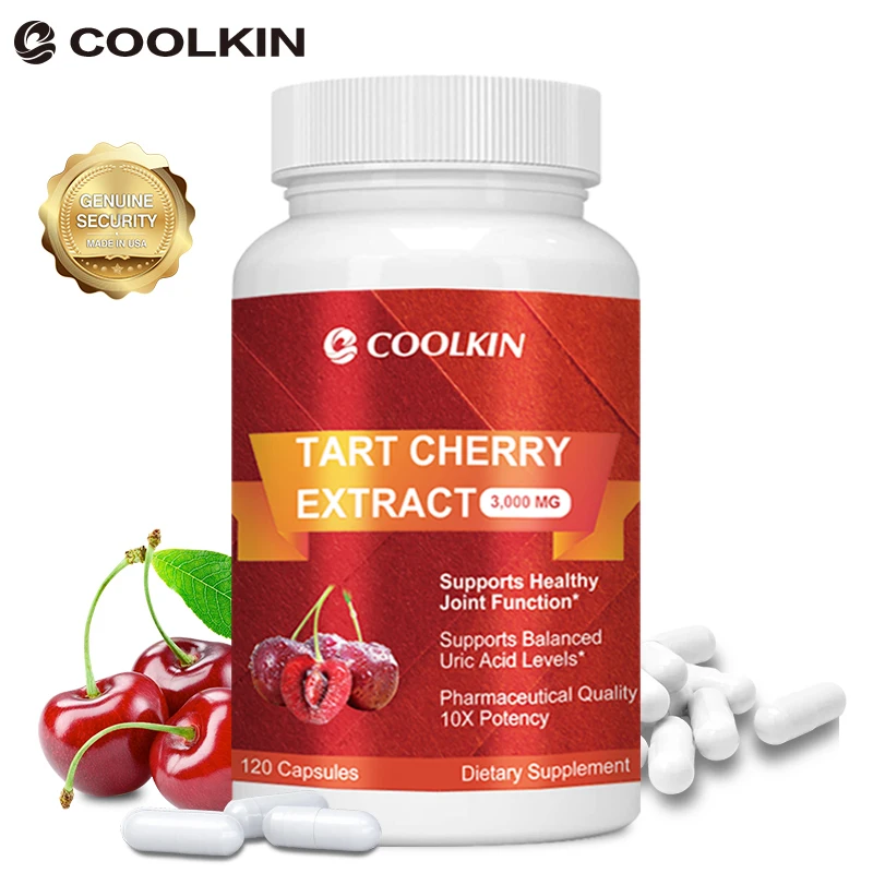 Tart Cherry Extract - for Uric Acid Cleansing, Muscle Recovery, Sleep, Joint Health, Pain Relief