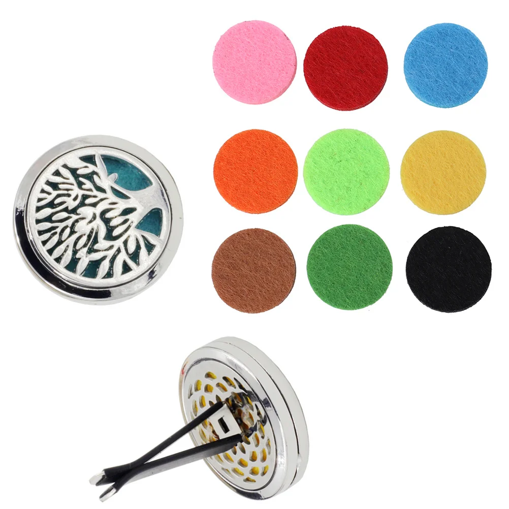 

10 pcs Car Fragrance Diffuser Vent Clip Perfume Air Freshener Aromatherapy Essential Oil Refill Pad Included Tree Shape Random