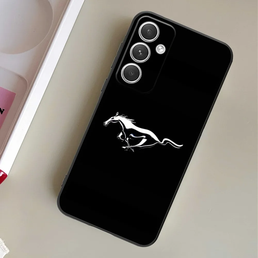 M-Mustang C-Cobra Mobile Cell Phone Case for Samsung Galaxy S24 S23 S22 S21 S20 S10 S9 Plus FE Ultra Lite Black Cover Funda