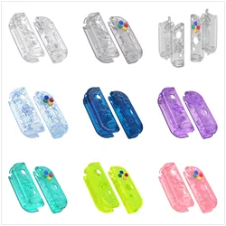 eXtremeRate Switch Gamepad Replacement Case Shell Cover Buttons Set for Nintend Switch NS JoyCon & NS OLED JoyCon - Clear Series