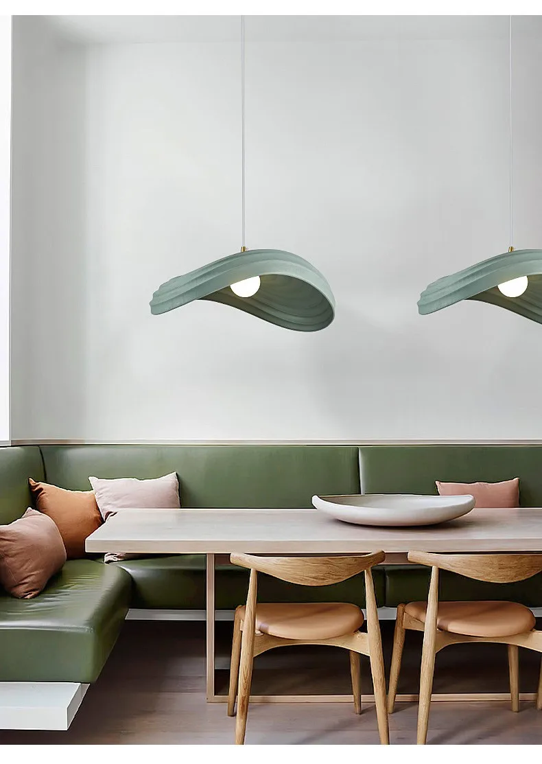 Dining Room E27 LED Pendant Lights Nordic Bar Wabi Sabi