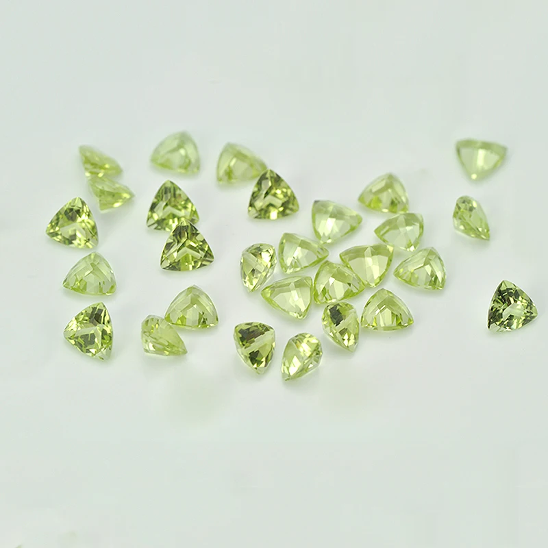 50 stks Veel Natuursteen Peridot 3x3mm-6x6mm Biljoen Facet Geslepen Halfedelstenen Losse Edelsteen Voor Sieraden Maken