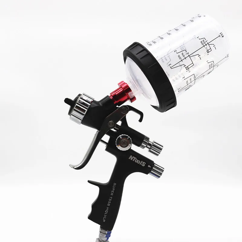 LVLP SPRA YGUN 1.3 MM nozzles high-quality,with 400CC paint mixing cup ,cleaning tank air spray gun air brush