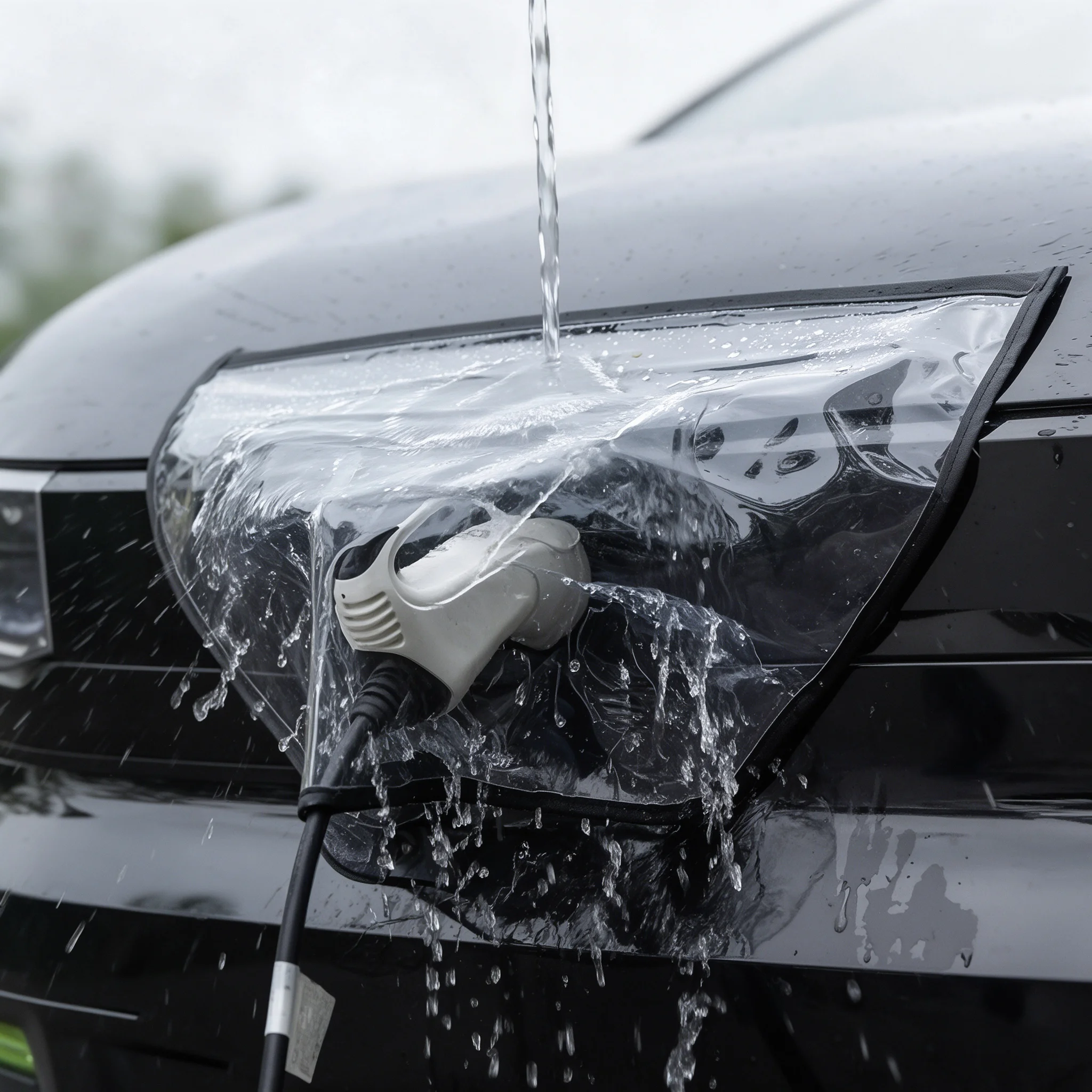 Magnetic Pvc Electric Vehicle Charging Port Cover, Car Charging Plug Protective Cover, Dust-Proof, Insect-Proof, Waterproof Vehicle Charging Port Accessory