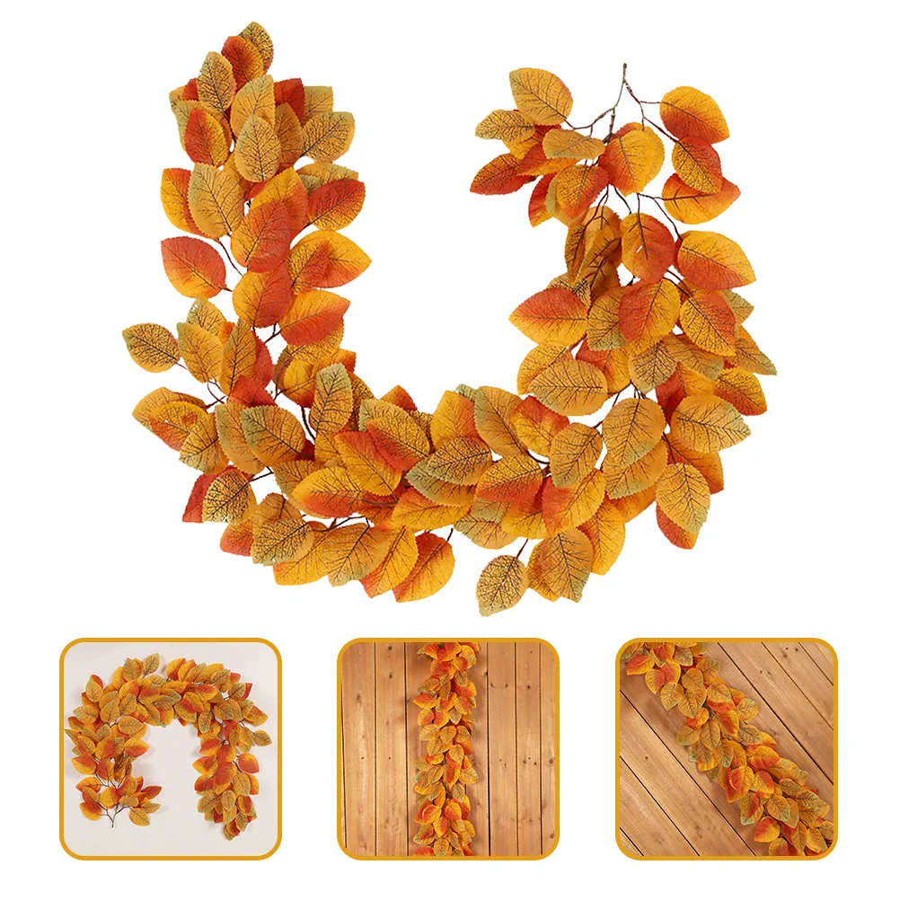 

Artificial Leaf Garland Hanging Vine Christmas Fall Autumn Magnolia Thanksgiving Party Decor Decorations for Home Halloween