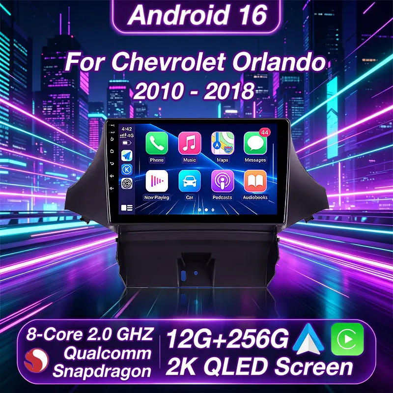 Android 16 Car Radio For Chevrolet Orlando 2010 - 2018 Multimedia Stereo Video Player NAVI GPS Wireless Carplay Head Unit Stereo