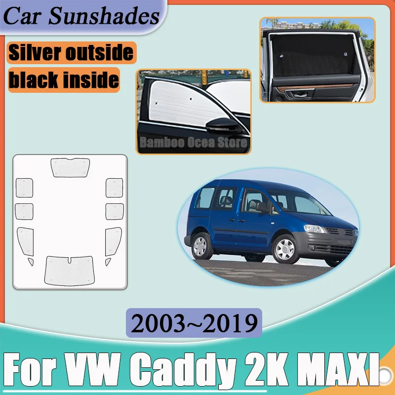 For Volkswagen VW Caddy 2K MAXI 2003~2019 Car Front Window Sunshade UV Protection Reflector Cover Full Sun Visor Car Accessories