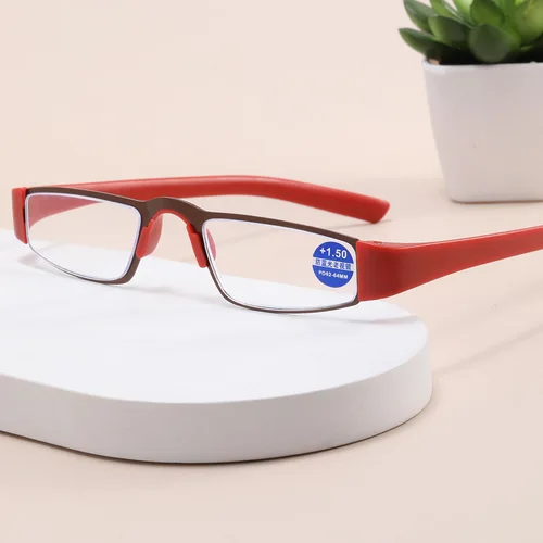 Gafas de lectura portátiles ultraligeras para hombres y mujeres, lupa Anti luz azul, TR90, 100 ~ + 400