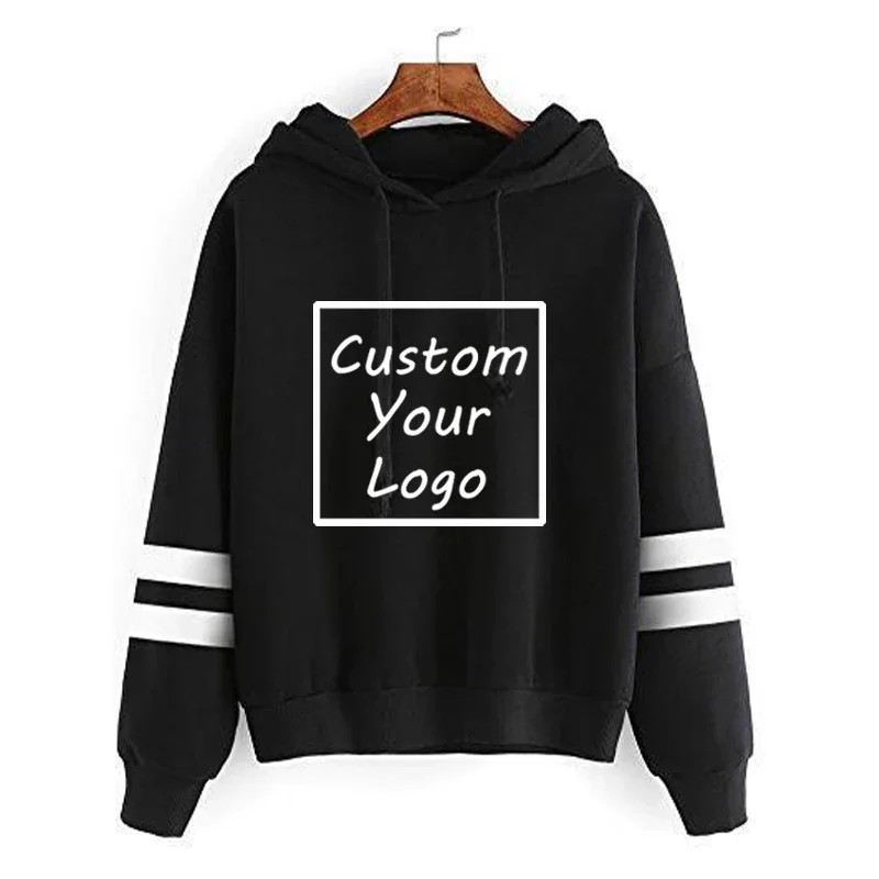 Custom LOGO Diy Text Perppy Hoodies Friends Family Design Sisters's Print Clothing Sports Harajuku Striped Sweater Size S-3XL