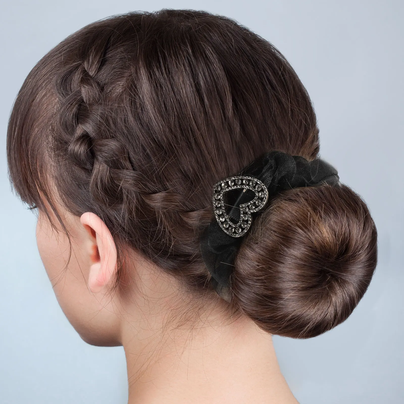 

Love Bow Rhinestone Hair Scrunchies Elastic Durable Practical Fashion Sweet Ponytails Holders Hair Accessories Curly Straight