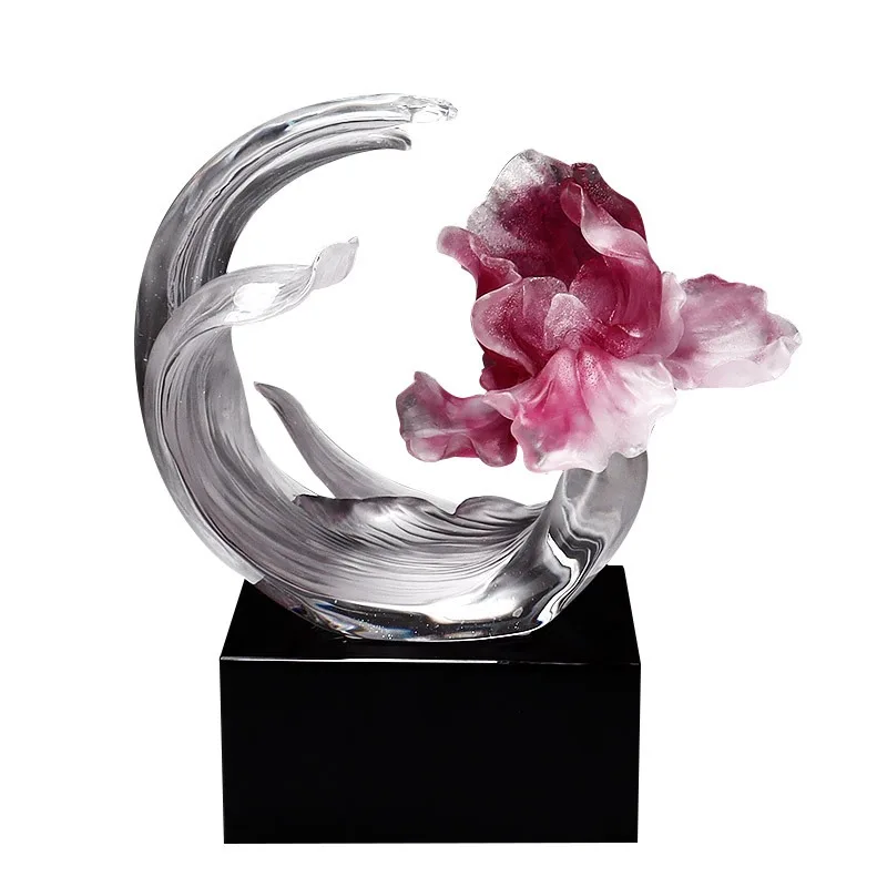 Glazed art living room room decoration, creative light luxury modern wine cabinet decoration