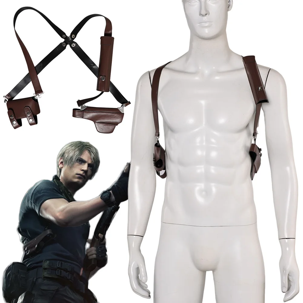 Leon Tactical Suspender Anime Biohazard Game Resident Re Cosplay Costume Accessories Chest Strap Harness Belt Adult Men Props