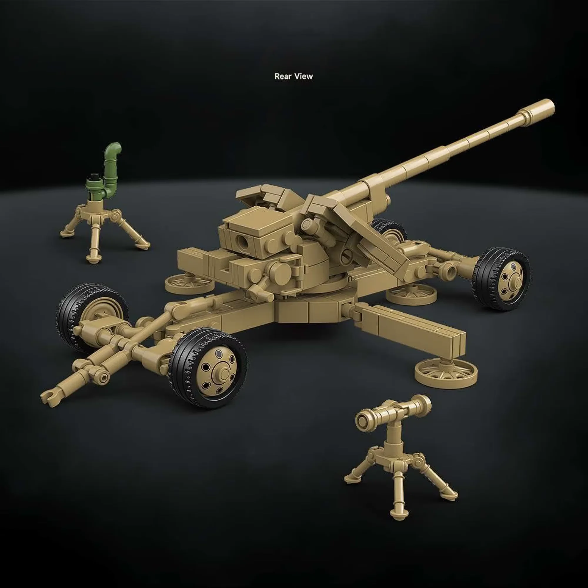 290pcs Krupp 12.8cm PAK 44 HEAVY ANTI-TANK GUN Building Blocks Military Main Battle Destroyer Vehicle Bricks Toys Adults Gifts