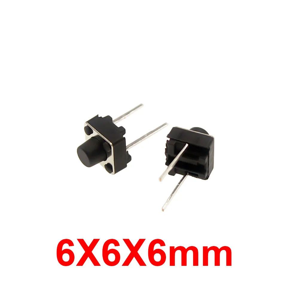 20/50/100Pcs Micro Tactile Switch Momentary Tact DIP Switch 2Pin 6 x 6mm Micro Touch Push Button Switch High 5mm 6mm 7mm 8mm 9mm