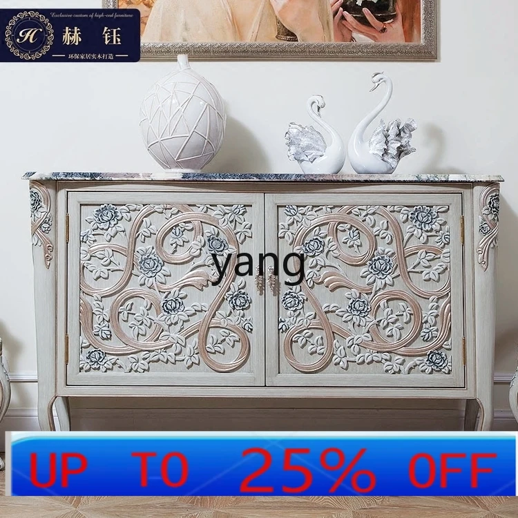 

LH solid wood entrance foyer decorative cabinet neoclassical side cabinet