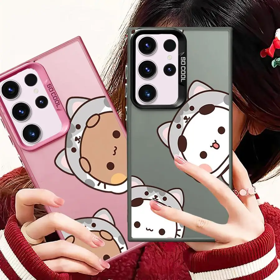 Capa de telefone para samsung galaxy s21 s25 s20 fe s22 ultra s24 fe s23 nota 20 ultra s25plus s24ultra dos desenhos animados bonito bubu
