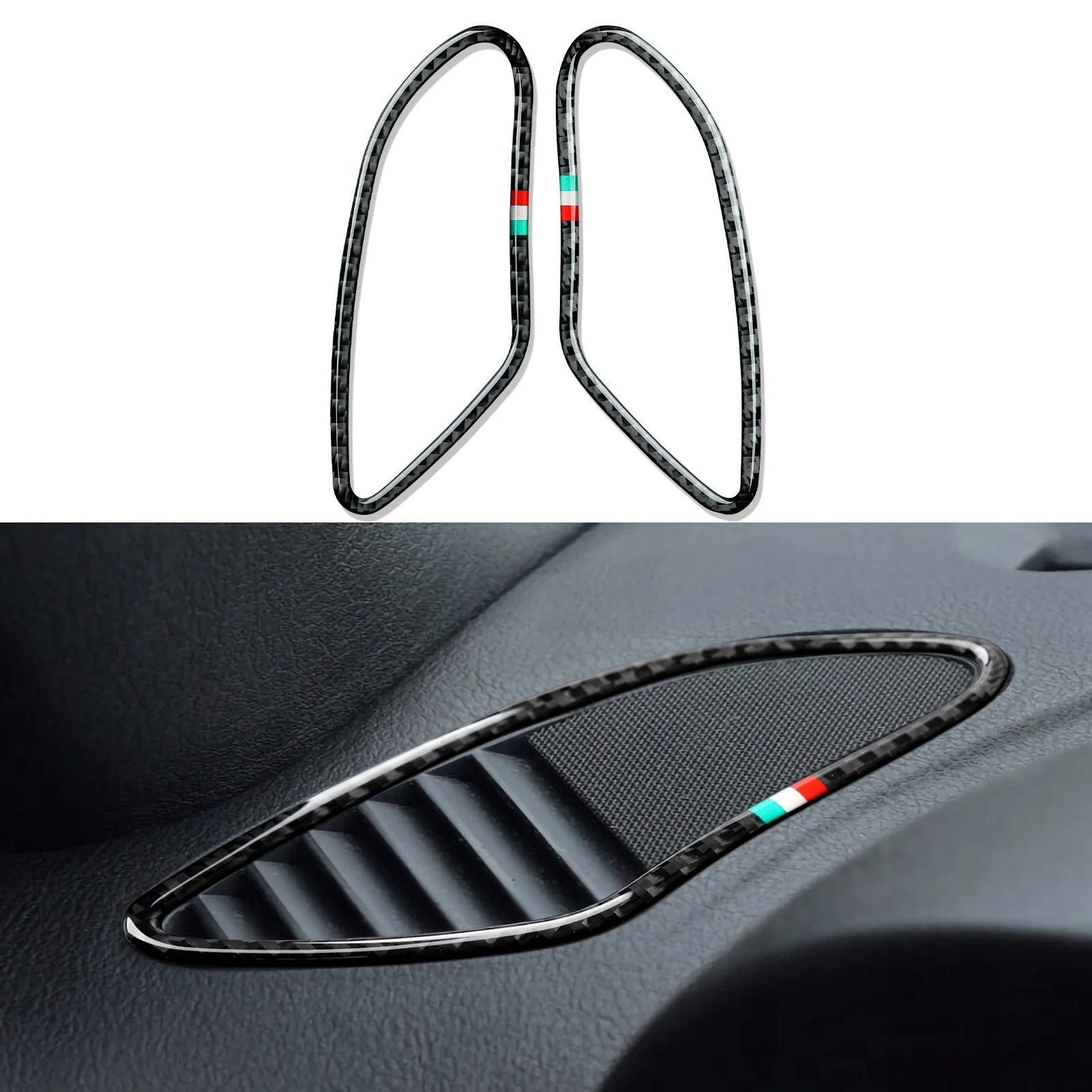 

Для Alfa Romeo 159 Brera Spider (2004-2011) аксессуары для отделки, боковая панель воздуховыпускного отверстия на приборной панели автомобиля, внутренняя наклейка из углеродного волокна