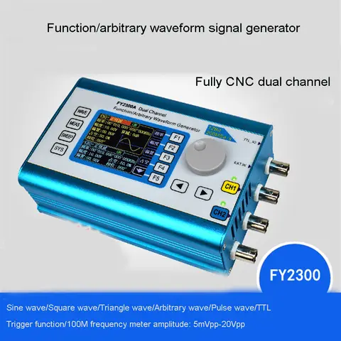 FY2300 Dual Channel DDS Function Arbitrary Waveform Signal Generator Signal Source/Frequency Counting DC5V±0.5V
