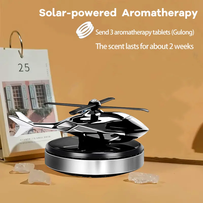 

AAZRZRZ Solar rotating car-mounted aircraft aromatherapy Creative helicopter car-mounted aromatherapy Car perfume ornaments