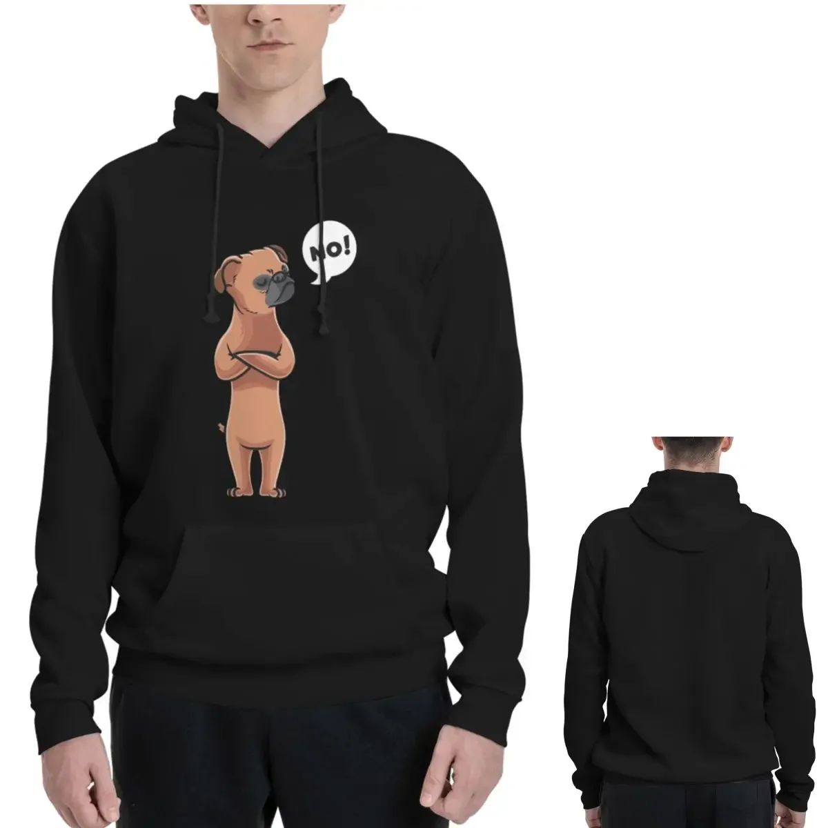 Petit Brabancon chien tenace sweat à capuche zippé hommes femmes pull décontracté sweat Harajuku à manches longues à capuche automne hiver