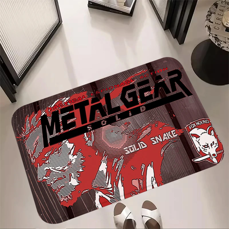 Welcome Carpet Metal Gear Solid Living Room Rugs Foot Carpets Entrance Doormat Kawaii Rug Floor Mats Non-slip Mat Home Kitchen