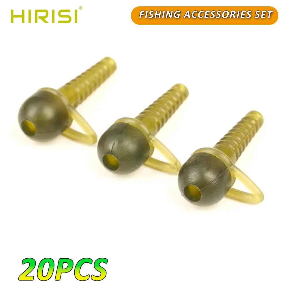 

Hirisi 20pcs Carp Fishing Weights Rubber Lead Clips with Run Rig Rings Fishing Accessories for Angling
