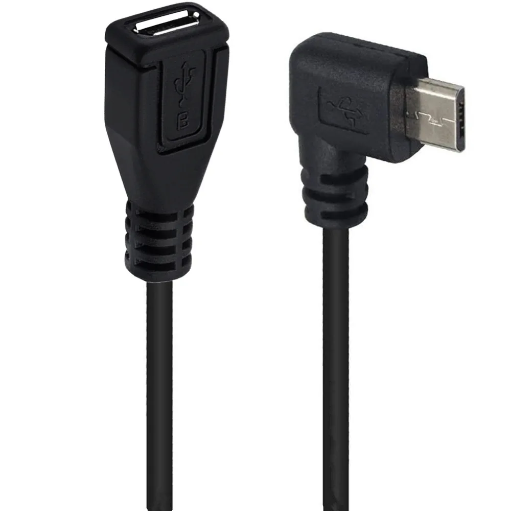 Micro USB 5 Pin female to Down/Up/Left/ Right angle 90 degree Micro 5P male plug Cable adapter