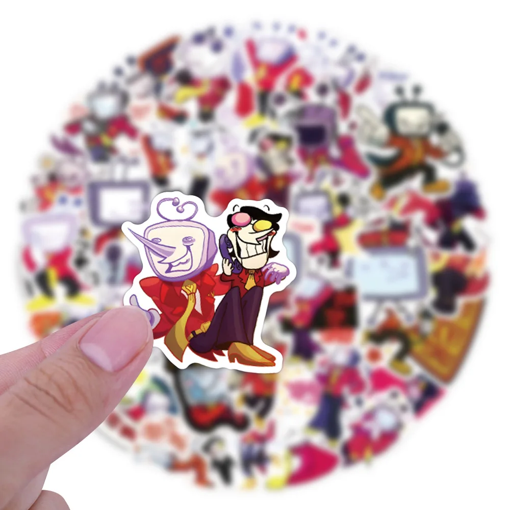 55Pcs Fun Game Deltarune Tenna Stickers Tenna Decals For Phone Notebook Suitcase Skateboard Guitar DIY Waterproof Sticker