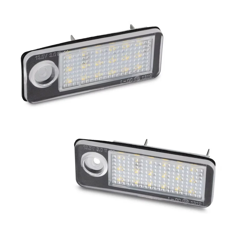 2pcs White Led License Plate Lights For Audi A6 C5 B4 Avant Wagon 1997 1998-2005 Car-Styling Number Lamps For Audi RS6/RS6 Plus