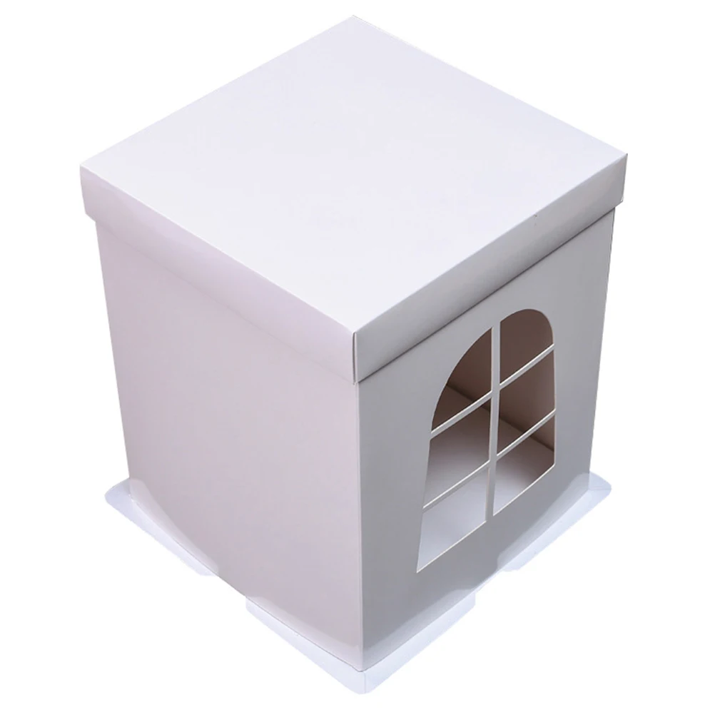 

Cake Packaging Box High Quality Cardboard Safe Ideal Cake Dessert Cookies Chocolates Cupcakes Gifts Hollow Window