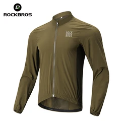 ROCKBROS Lightweight Cycling Jackets Windproof Bike Windbreaker Reflective Breathable Running Jacket Men's Coat With YKK Zipper
