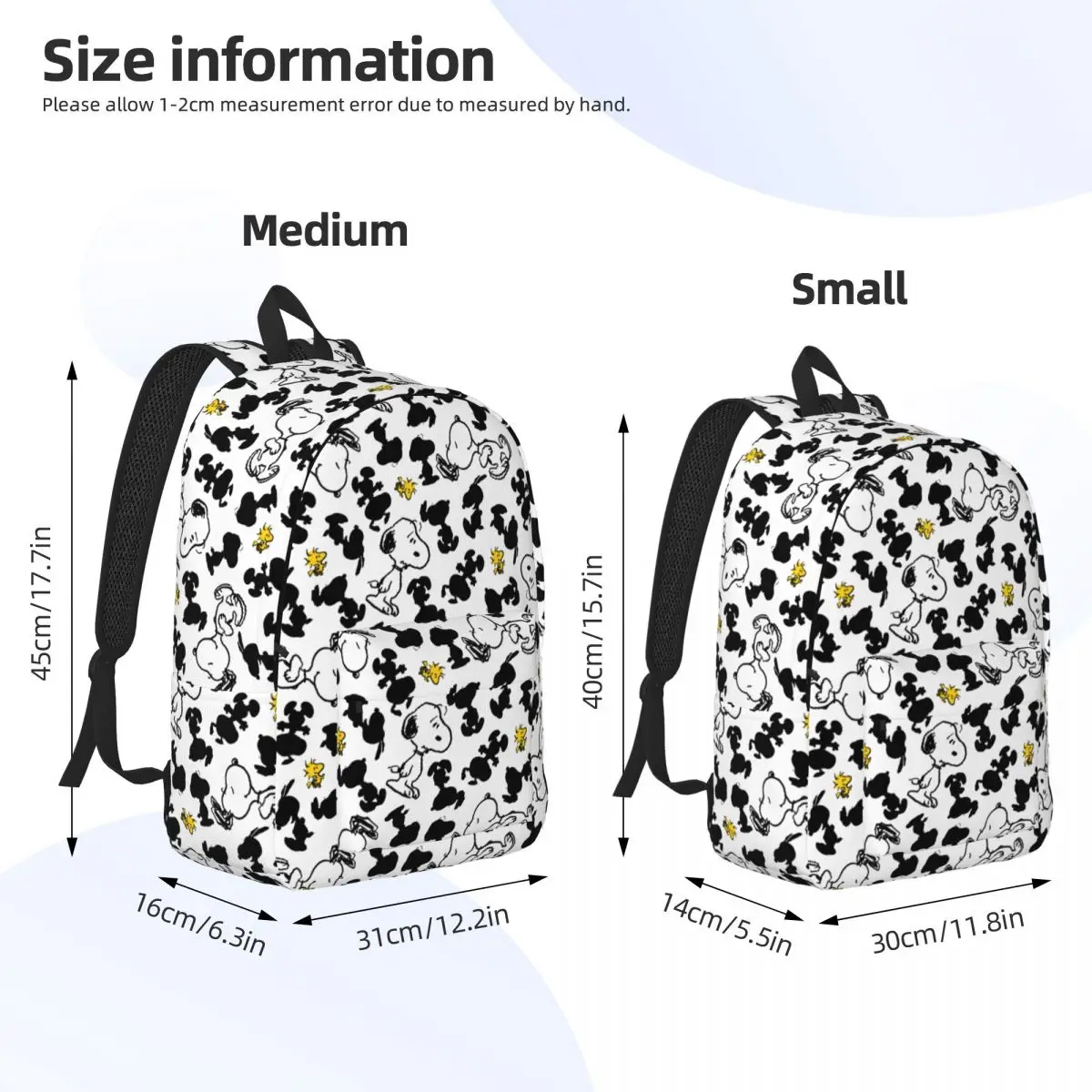 Snoopy per adolescenti studente scuola Bookbag Daypack elementare High College Outdoor