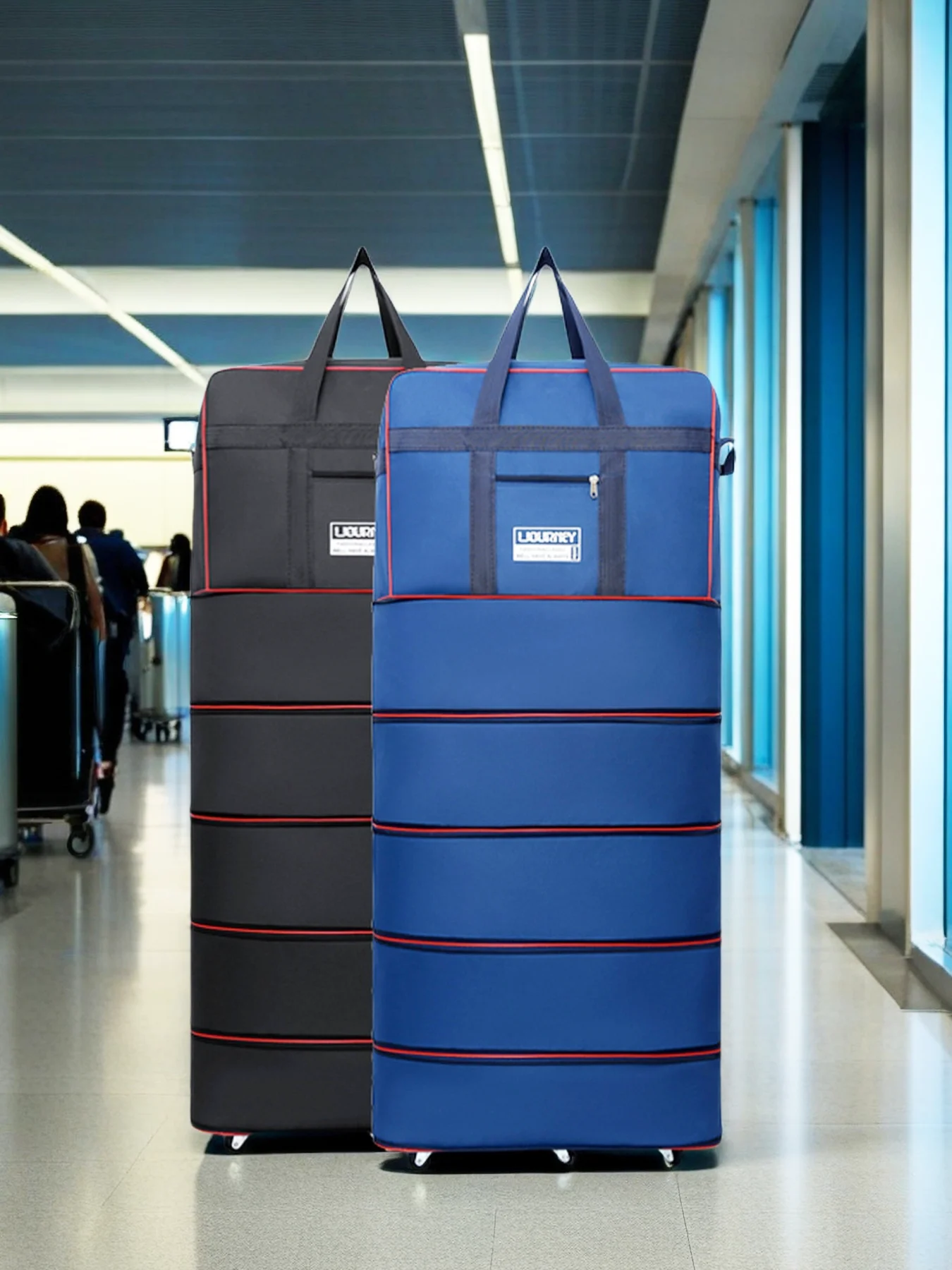 حقيبة سفر من القماش الخشن للصالة الرياضية والسفر ذات سعة كبيرة للرجال، حقيبة سفر عائلية قابلة للطي، حقيبة من القماش الخشن قابلة للطي لرحلات نهاية الأسبوع، حقيبة جاهزة للهدايا #4