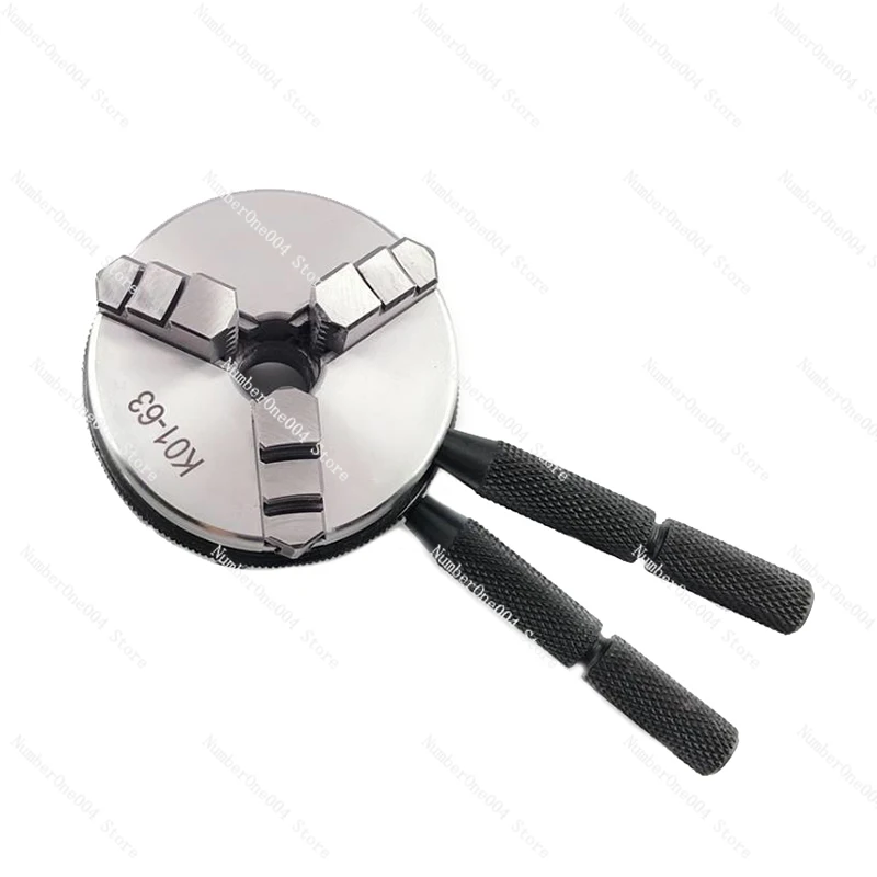 

K01-63 Mini Lathe Chuck Three Jaw Manual Self-Centering Chuck Thread Mounted for CNC Precision Instruments