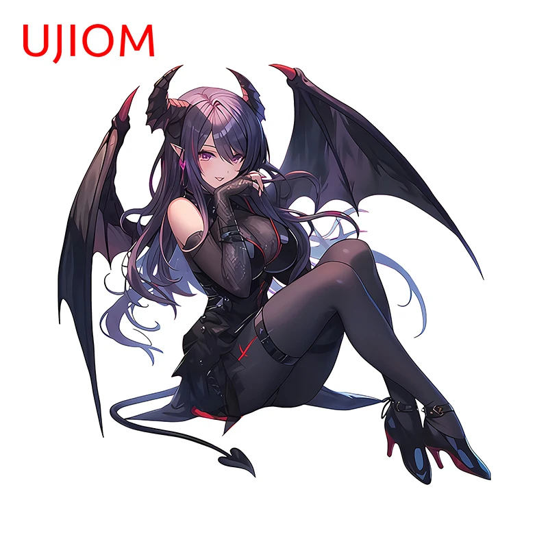 UJIOM ملصق حائط مغر للصقوق جميل عصري فني أنيق رسومات من الفينيل مناسب للأسطح الملساء