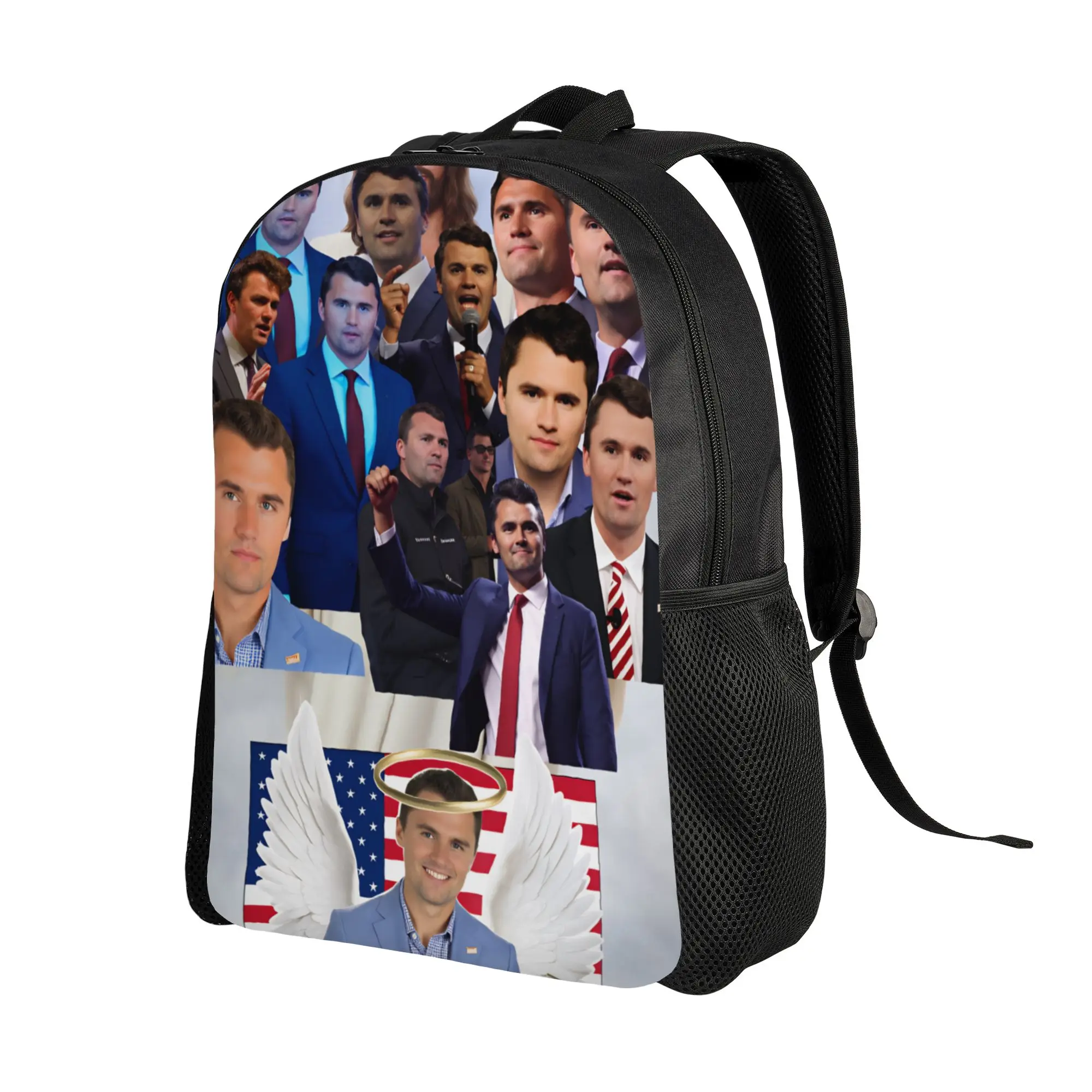 Rest in Peace Charlie Kirk Legends Backpack Girl Breathable Backpacks Polyester School Bags Outdoor Style High Quality Rucksack