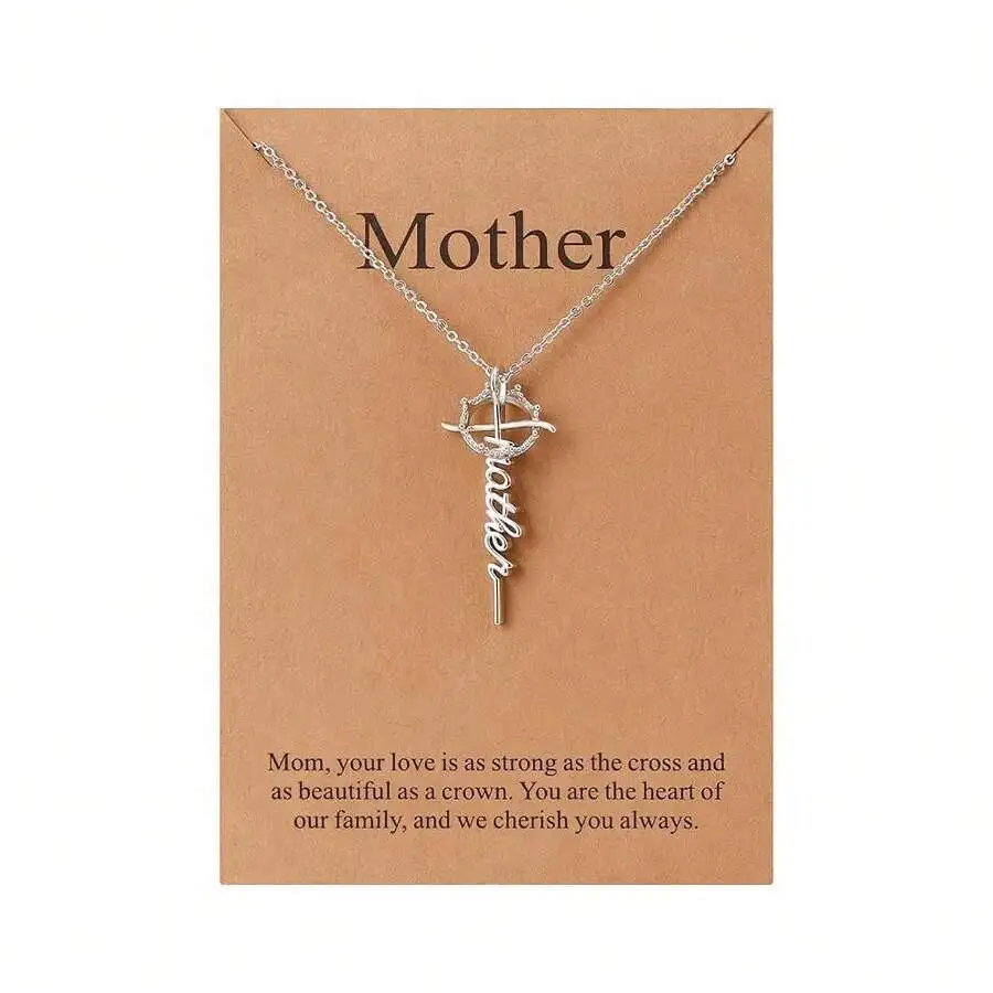 

Faith Cross Crown Pendant Necklace For Women Religious Jewelry Gift