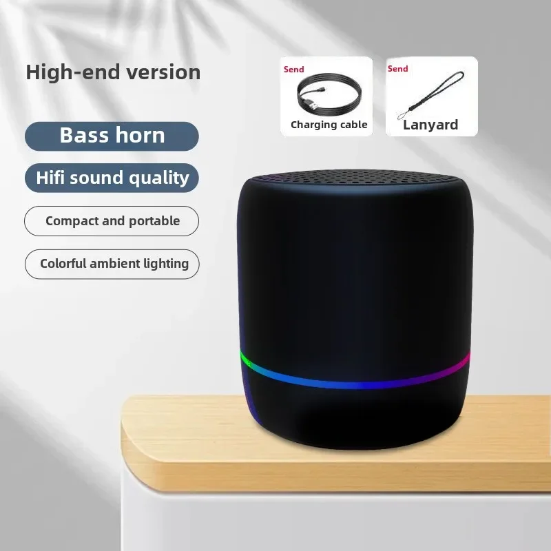 Wireless Bluetooth Speaker, AI Intelligent Voice Control, Small Audio, Portable Subwoofer, Outdoor Mini - Image 3