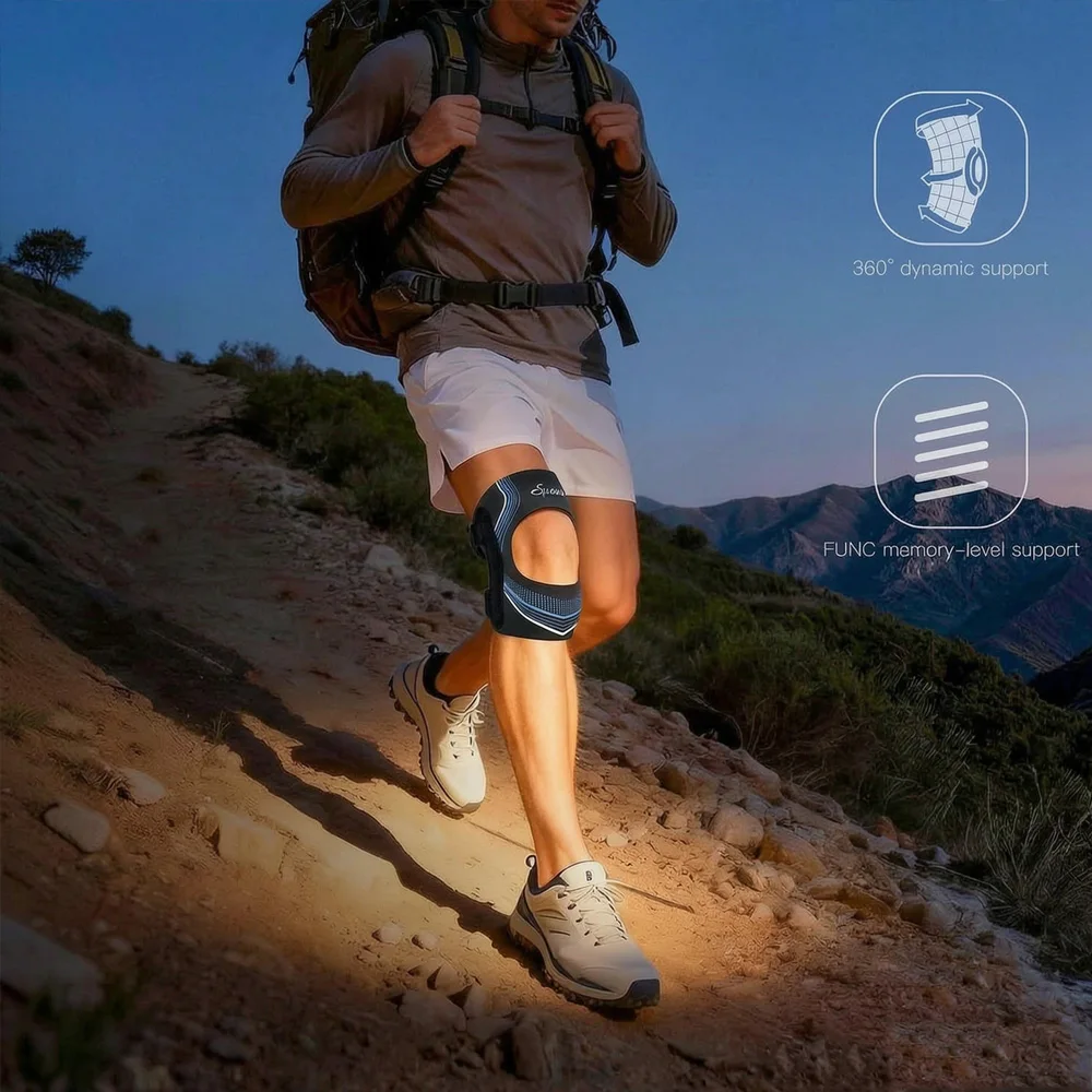 Patellasehnen-Stützbandage, Kniebandage für Frauen und Männer, offene Patella | Gel-Pad mit Seitenstabilisatoren für Laufen und Workouts – Detail 5