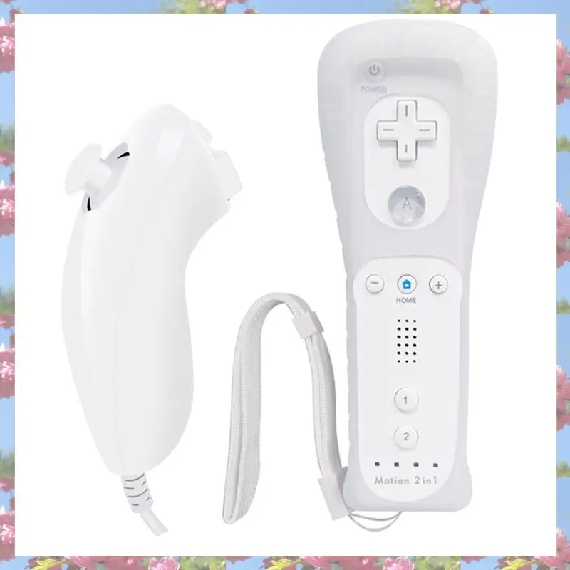 

Bluetooth Gamepad For Wii/Wii U Console Wireless Remote Controller With Motion Plus, Nunchuck, And Wrist Strap C