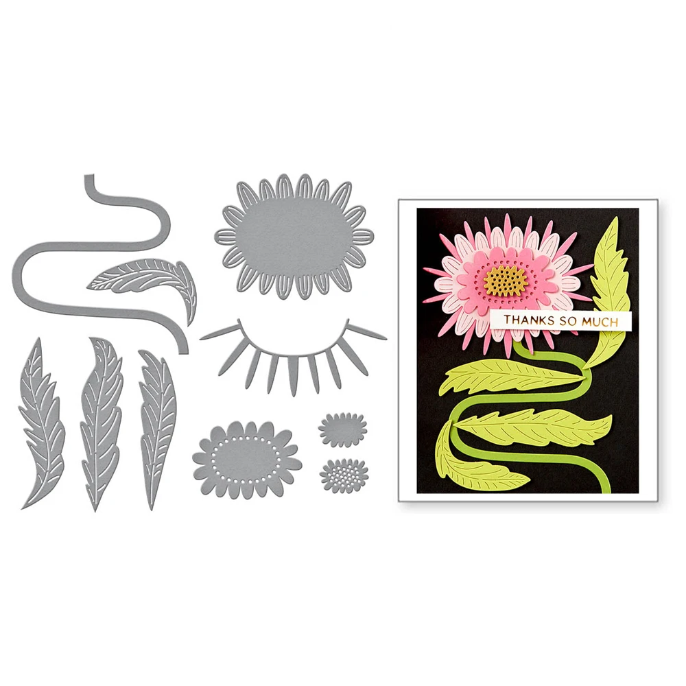 

Sun Plants and Flowers Metal Cutting Dies,Embossing Diecut For DIY Card Making Scrapbooking Photo Album Crafting Supplies Templa