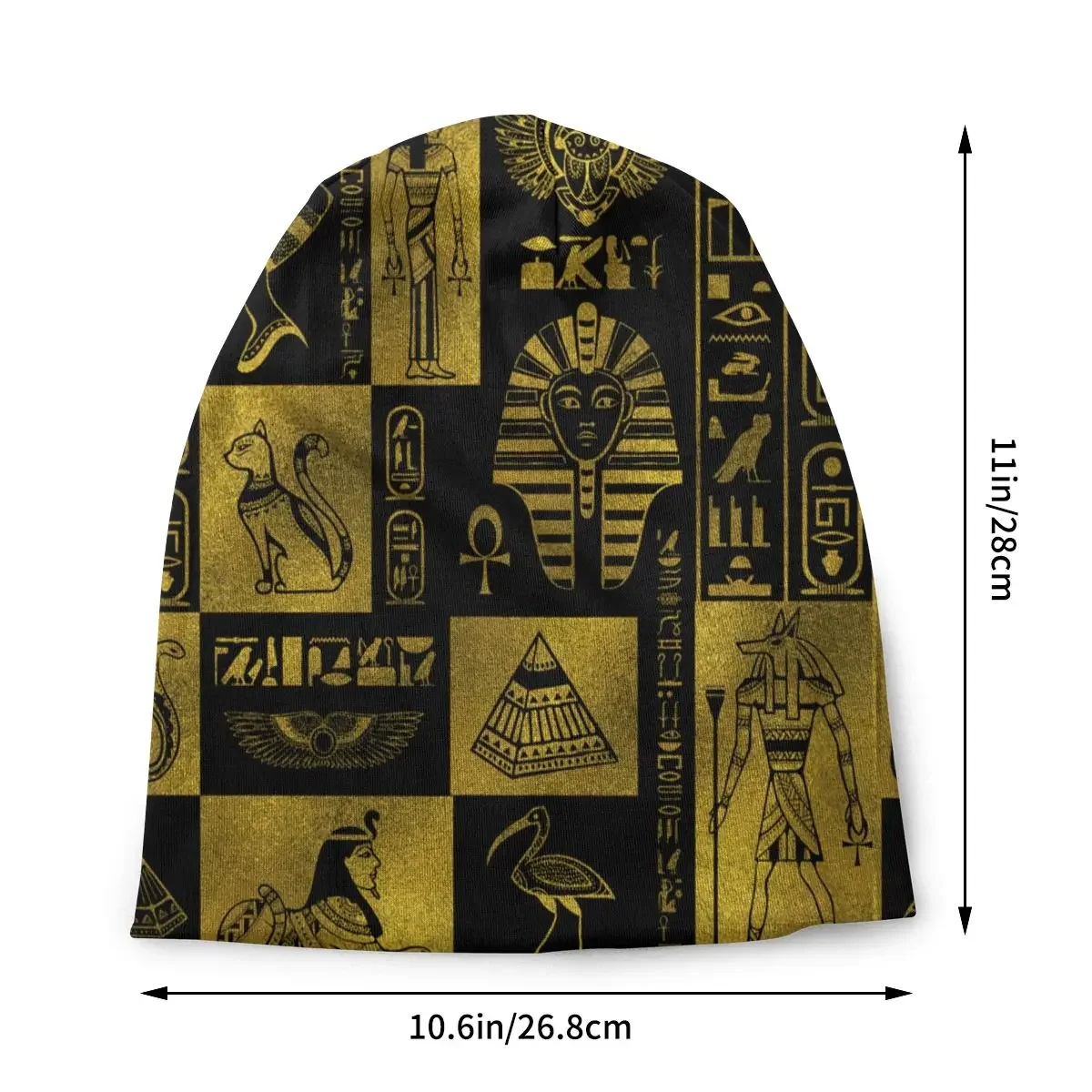 Egyptian Egypt Pharaoh Ethnic Ancient Caps Skullies Beanies Hats Men Women Adult Autumn Winter Dual-use Bonnet Knitted Hat