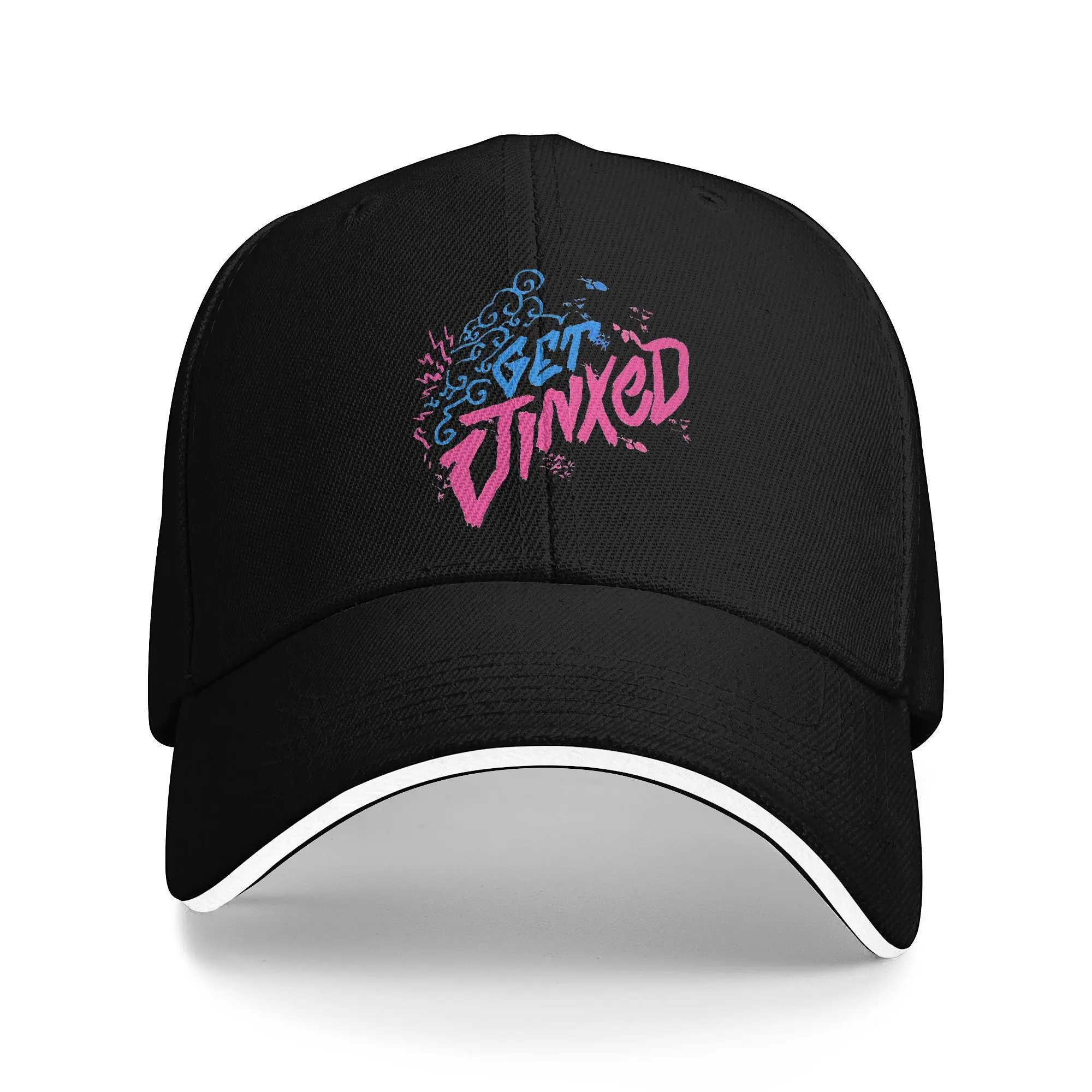 new get jinxed arcane jinx game Golf Cap Merch Leisure  Trucker Hat For Men Women Golf Headewear  Adjustable