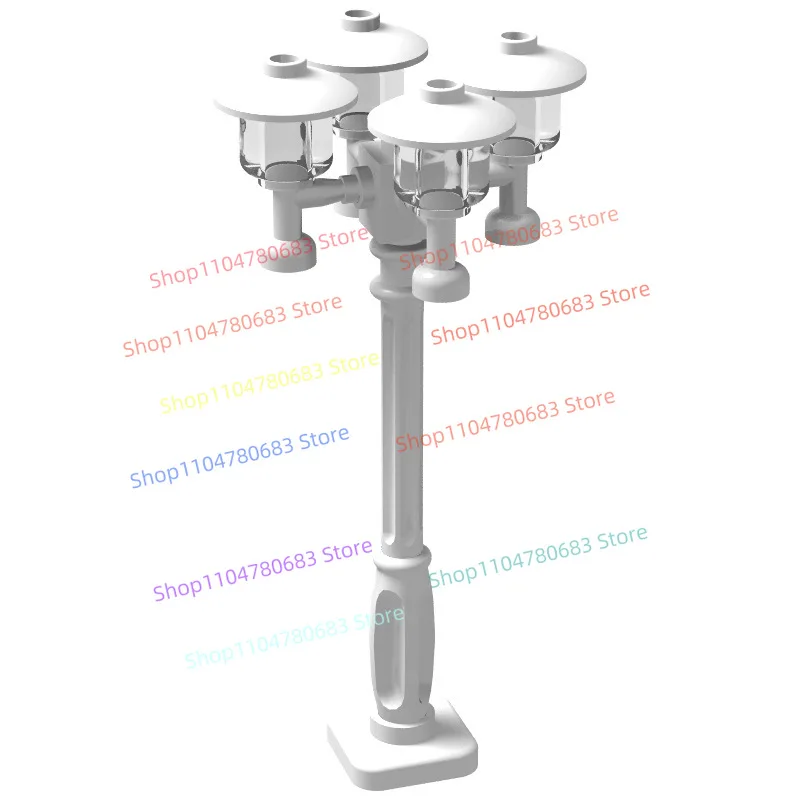 Bloques de construcción MOC, farola de ciudad, arquitectura, modelo Mini escena de calle, accesorios de dibujos animados de Anime, juguete para regalo coleccionable