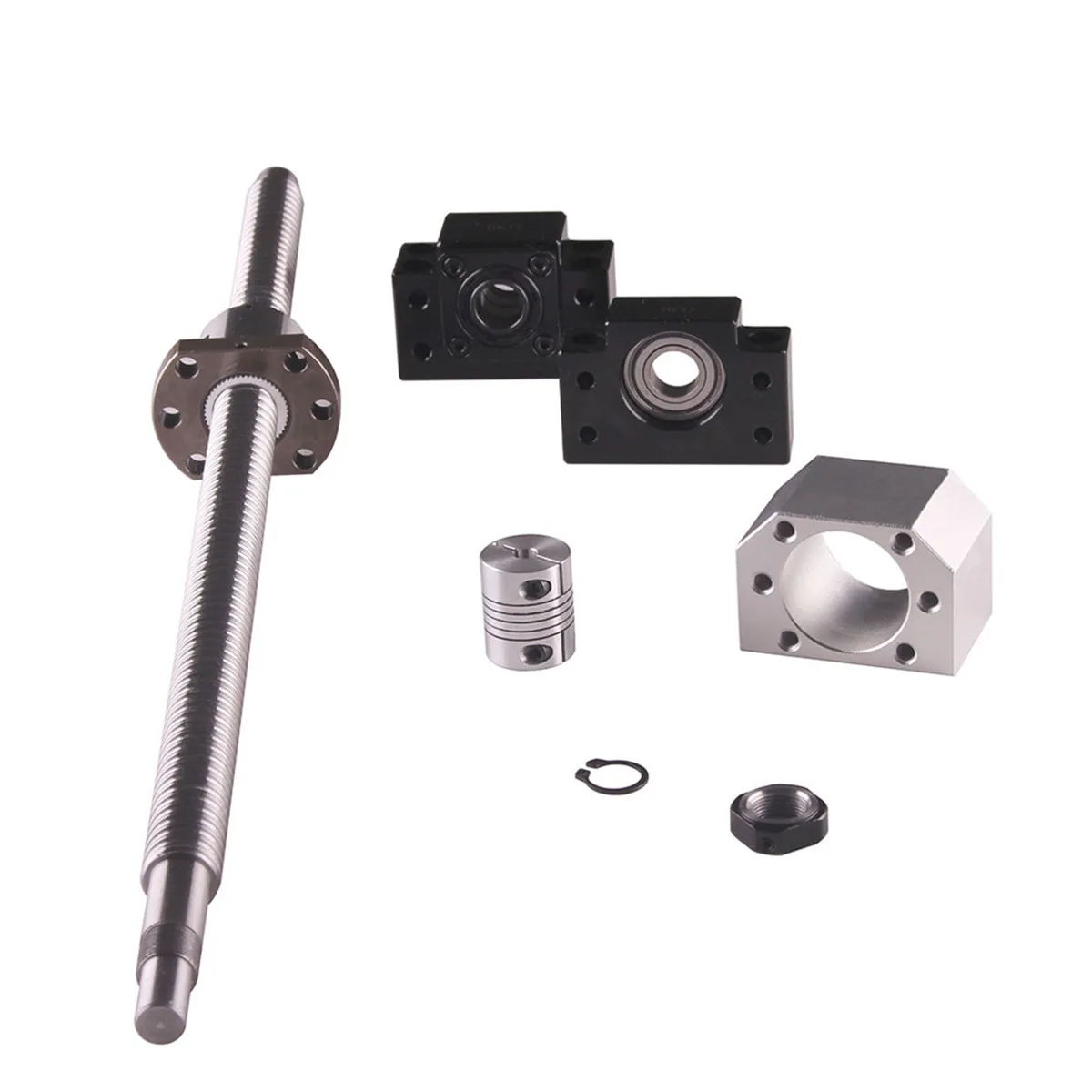 Imagem -06 - Trilho Quadrado Linear com Slides Carriage 2pc Hgh20ca 1pc Sfu1605 Bola Parafuso bk Bf12 End Support Acoplamento Porca Habitação Cnc Grupo Hgr20