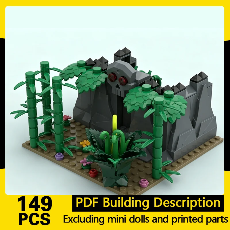 Medieval Castle Model MOC Building Bricks Pirate Island Cave Modular Technology Gifts Holiday Assemble Toys Suit Display