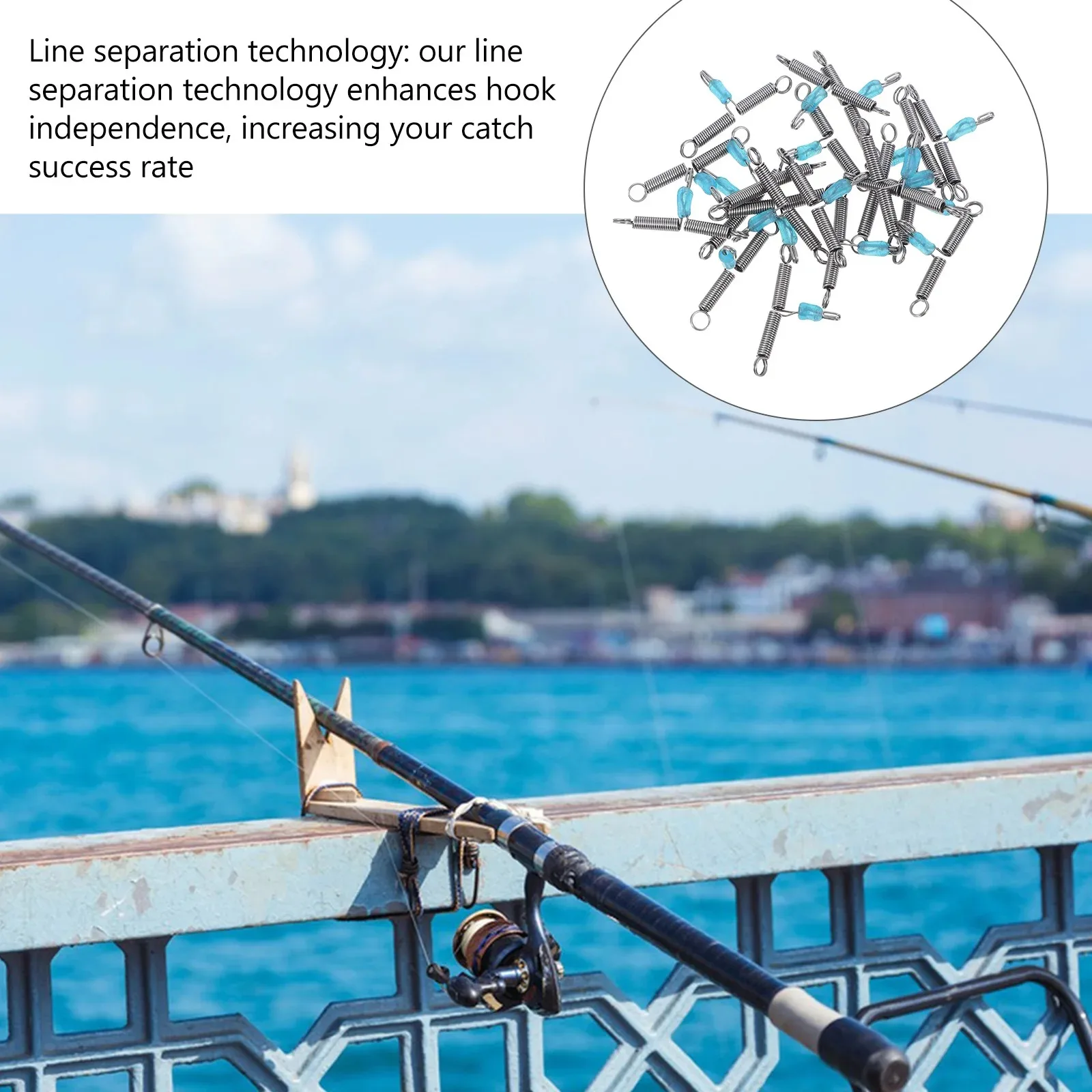 10/50 Stück Fast Spring Splitter Fast Hook Splitter, neuer Anti-Wickel-Splitter, Angelzubehör