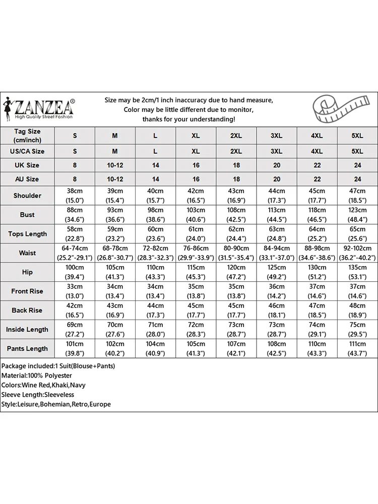 Zanzea elegante lapela pescoço assimétrico coletes topos 2 pçs roupas moda perna larga calça comute feminino conjuntos de calças escritório 2 peça conjuntos